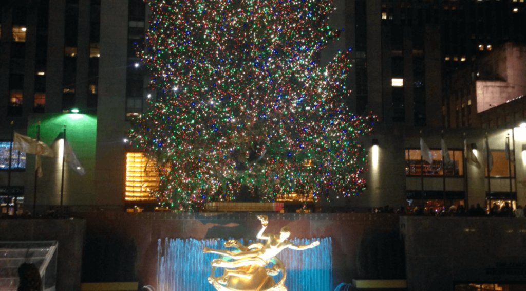 Accensione degli alberi di Natale a New York