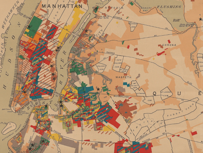 vecchia New York mappa