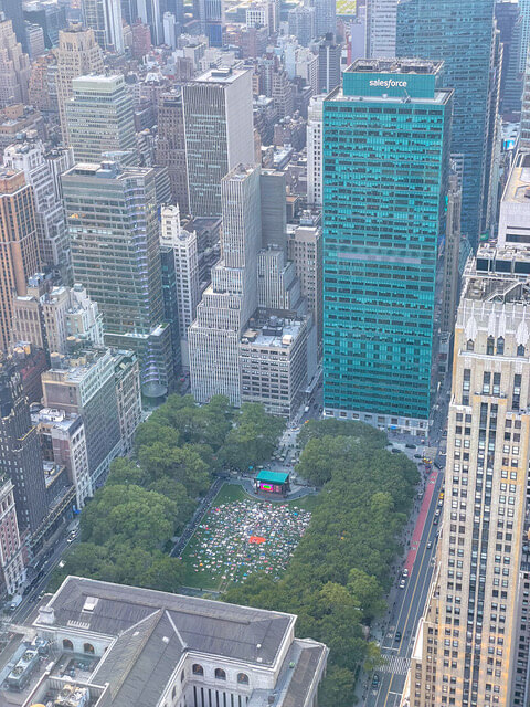 Bryant Park vista dal Summit OV