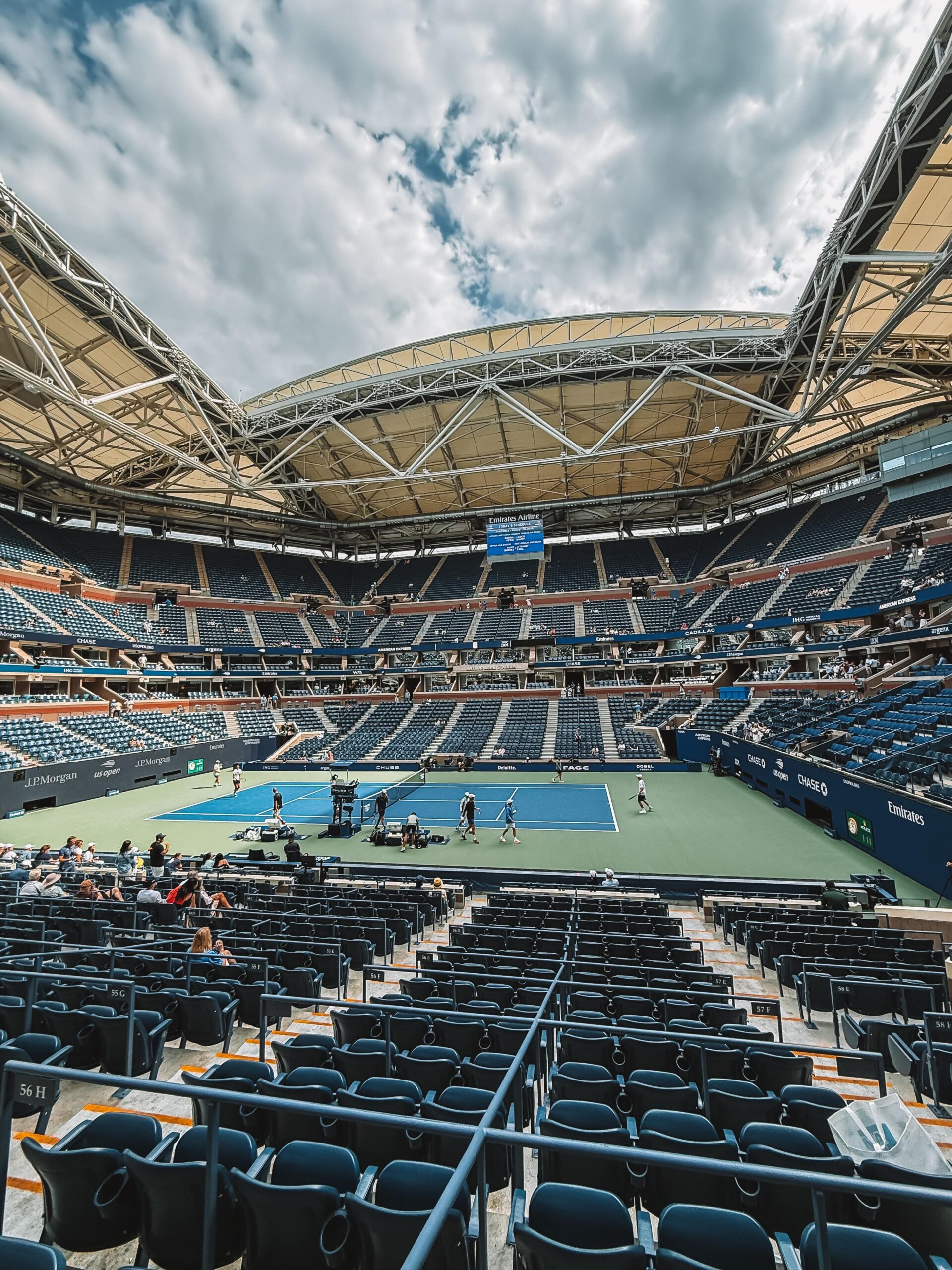US Open a New York assistere ad un incontro di tennis con VIP Emirates il campo